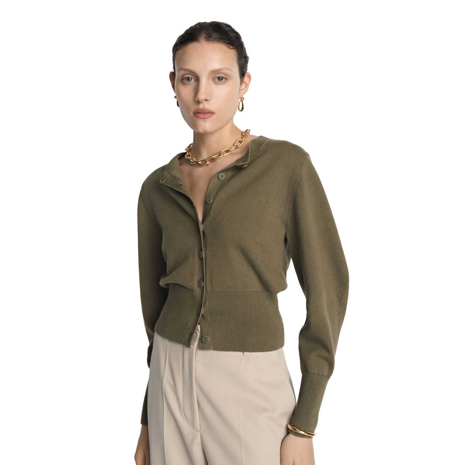 Veronika Maine Cotton Cashmere Cardigan